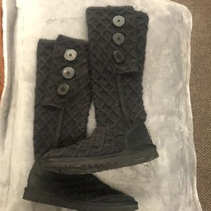 UGG  knit sweater boots, black